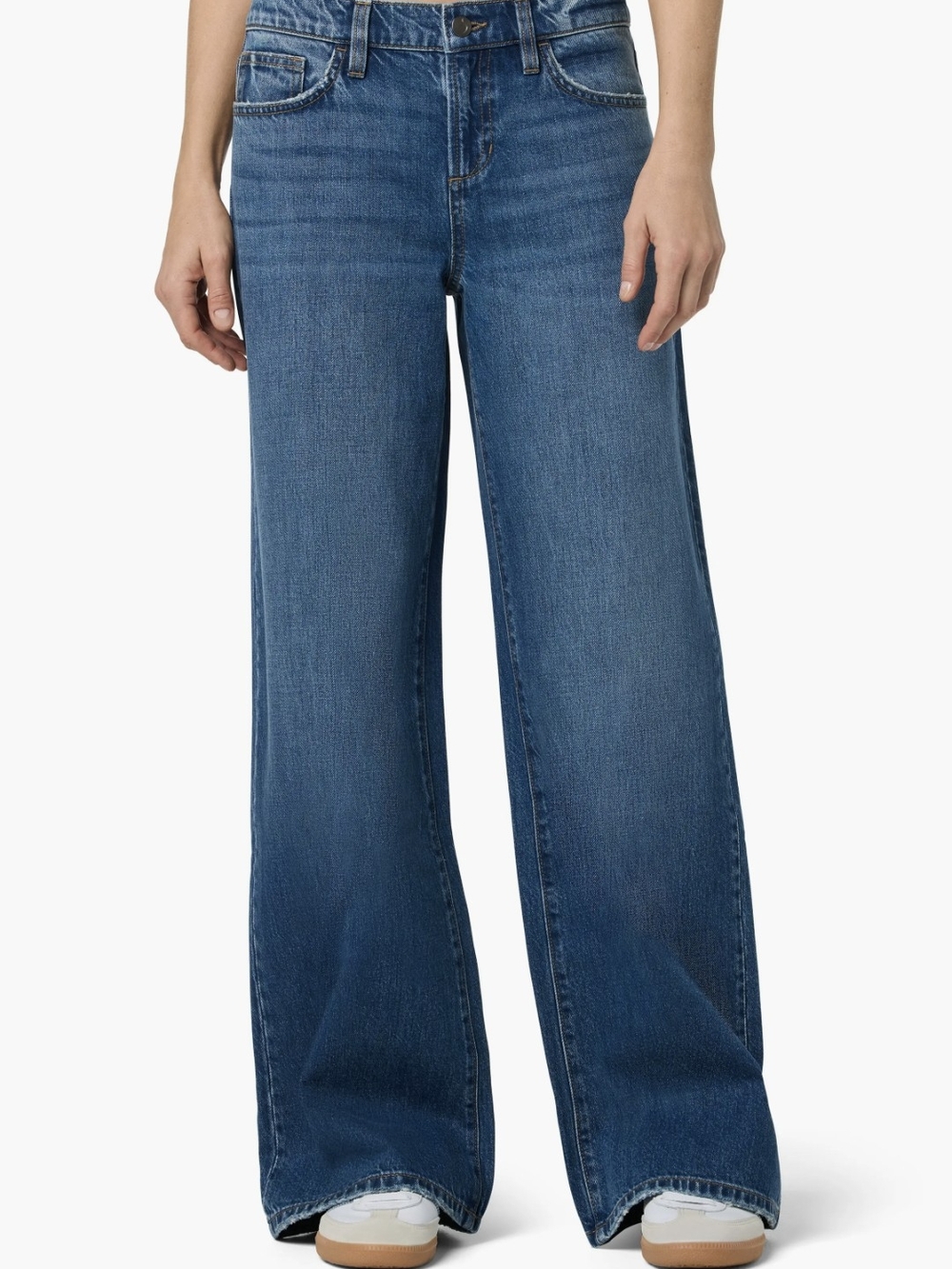 New With Tags! Joe's Jeans Wide-Leg Low Rise Denim in Medium Blue